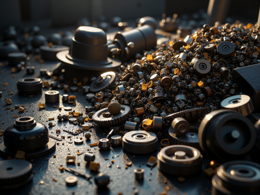 精密铸件产品，金属零件特写，表面光滑处理工艺